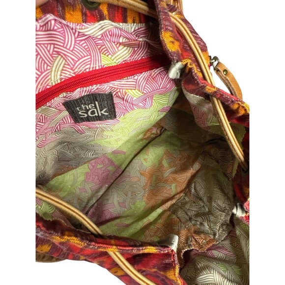 The Sak Backpack Womens Large Boho Woven Southwest Faux Leather Bag Western - Picture 9 of 12